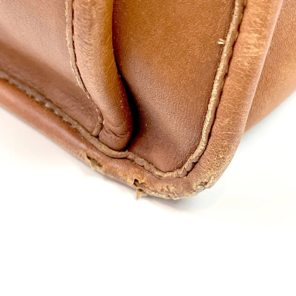 Vintage Coach Beekman Briefcase British Tan Leather Messenger Bag Academia